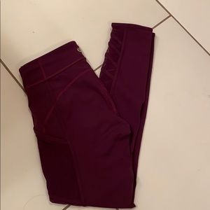 Beautiful purple lululemon legging with mesh
